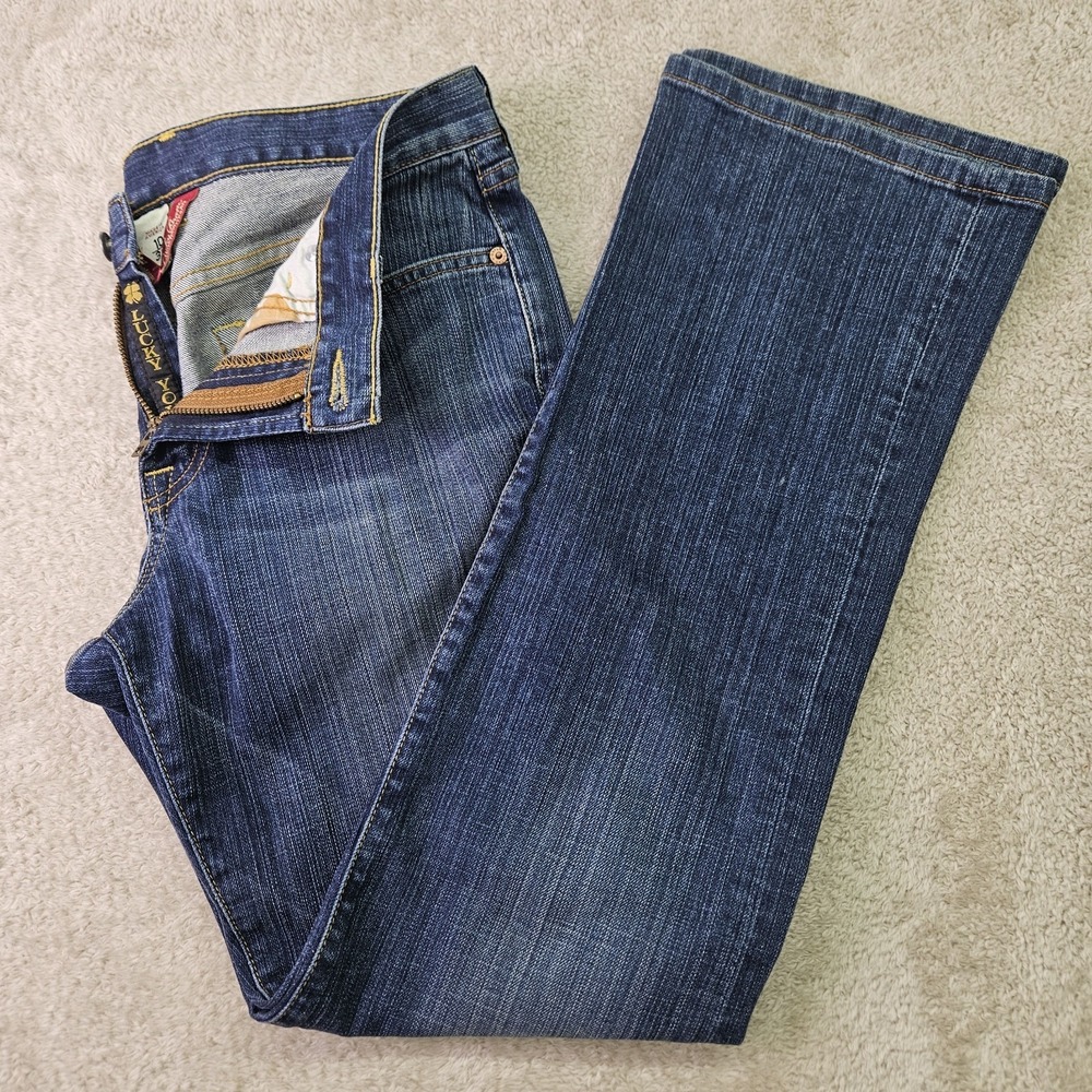 Lucky Brand Classic Rider Jeans Womens 10/30 Bootcut USA‎ Made Dark Wash Stretch